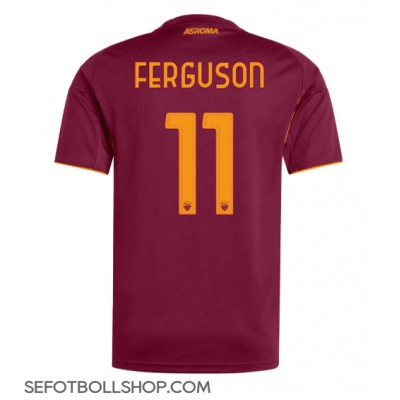 Billiga AS Roma Evan Ferguson #11 Hemma fotbollskläder 2025-26 Kortärmad Billiga AS Roma Evan Ferguson #11 Hemma fotbollskläder 2025-26 Kortärmad